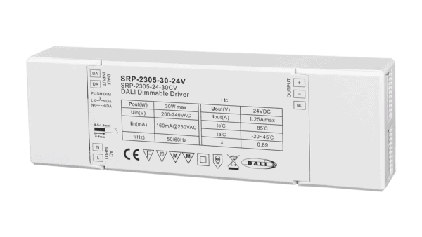 30W DALI2 DT6 / Push, 24Vdc Konstantspannung LED-Treiber - Image 2