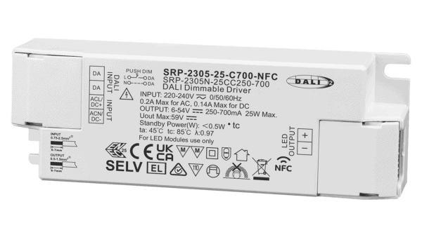 25W DALI2 DT6, AC-PUSH, Konstantstrom LED Treiber, NFC - Image 2