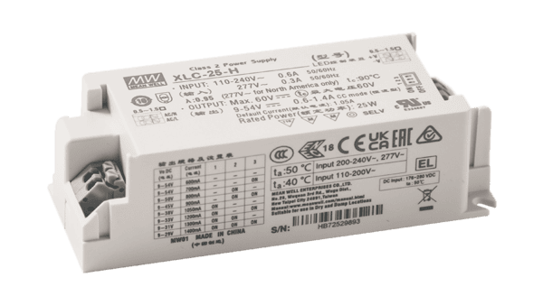 25W LED Betriebsgerät 300mA bis 1050mA/9V...54V, DALI2, AC Push