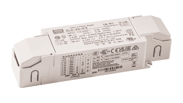 40W LED Betriebsgerät 600mA bis
  1400mA/9V...54V, 3in1 dimming, Independent