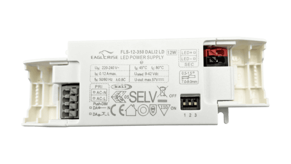 12W LED Treiber Konstantstrom 120-350mA, 9-42Vdc, DALI2, AC Push - Image 2