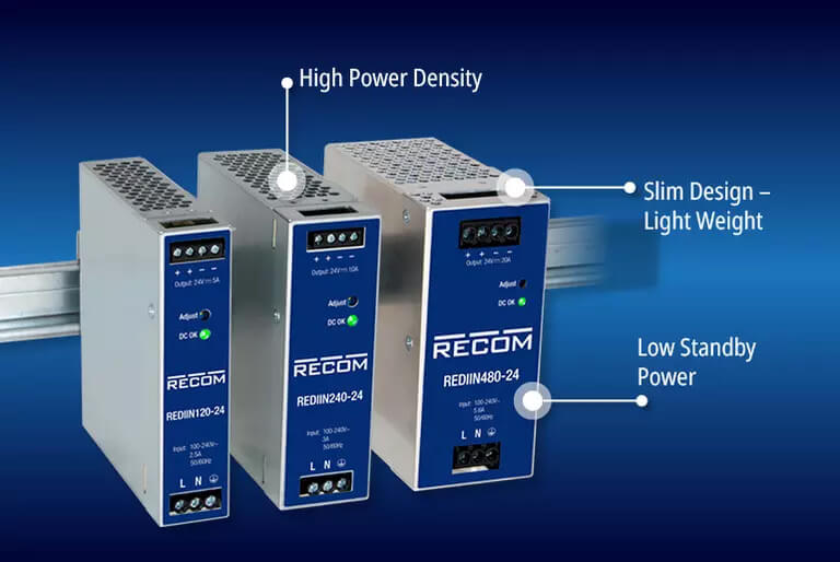 RECOM REDIIN DIN Rail Netzgeraete