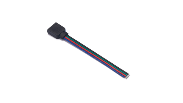 Flachsteckbuchse, 4polig mit Anschlusskabel RGB - Image 2