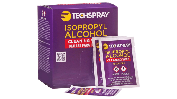 Techspray Isopropyl 99,8% Alkohol Vorgetränkte Tücher (10cm x 17cm) 50stk.