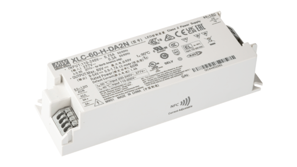 60W LED Betriebsgerät 900mA bis 1700mA/9V...54V, DALI2, AC Push