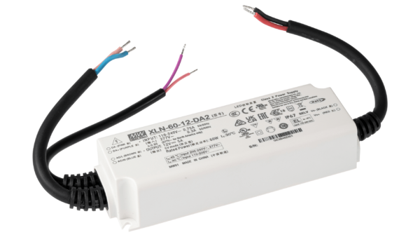 60W LED Betriebsgerät 12V/5A, DALI2, AC Push